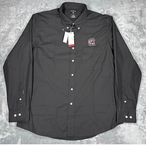 Antigua South Carolina Gamecocks Dynasty Shirt Mens XL Black Long Sleeve Button